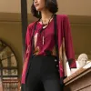 Shop Abstract Print Mesh Cardigan Tops