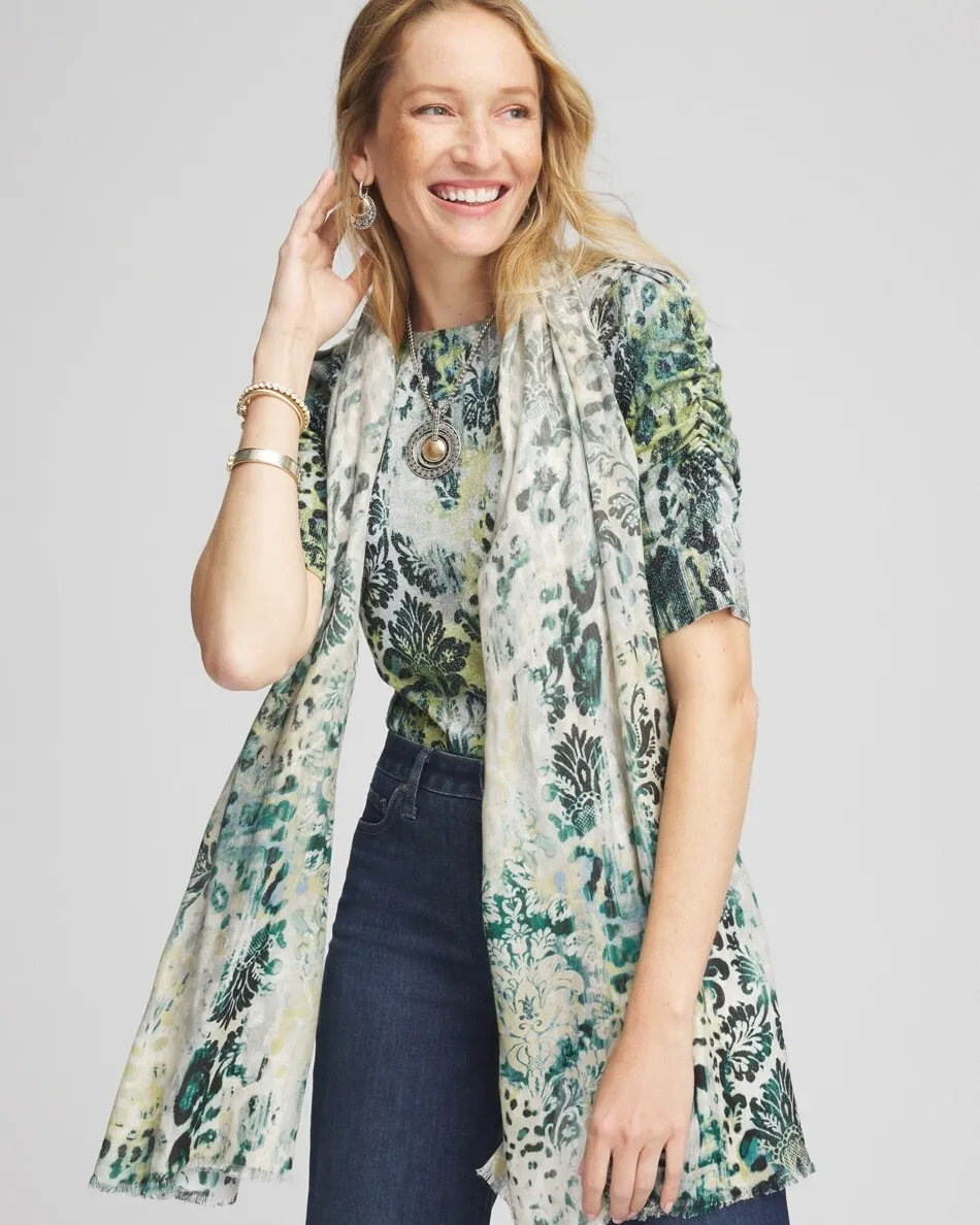 Shop Animal Mixed Print Scarf Scarves