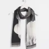 Online Black & White Floral Oblong Scarf Scarves