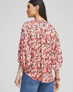 Outlet Camo Tie-Front Blouse Tops