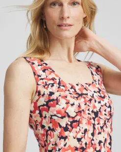 Store Contour Cotton™ Abstract Square Neck Tank Tops