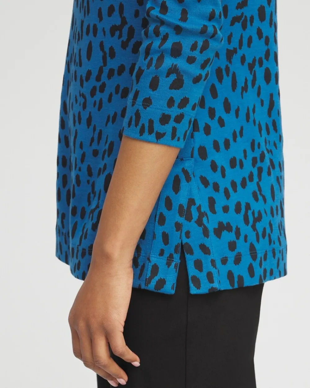 Fashion Dots V-neck Tunic Tops