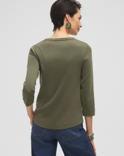 Clearance Everyday 3/4 Sleeve Tee Tops