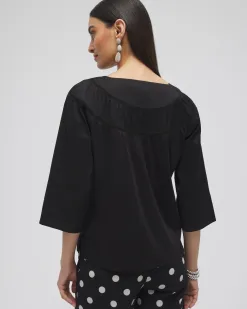 Store Eyelet Trim Top Tops