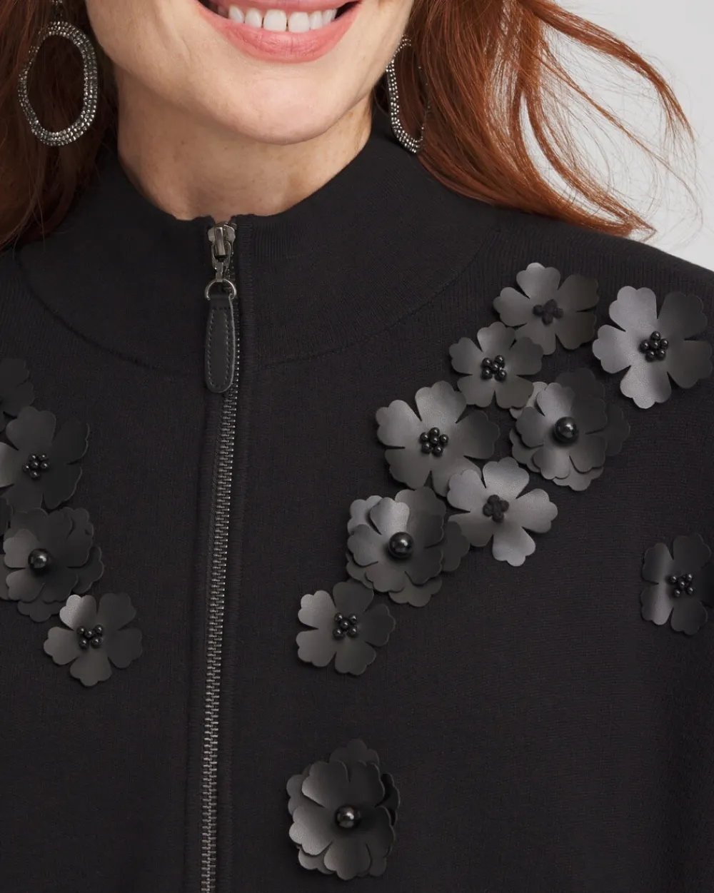 Discount Floral Appliqué Ruana Tops | Ponchos & Ruanas