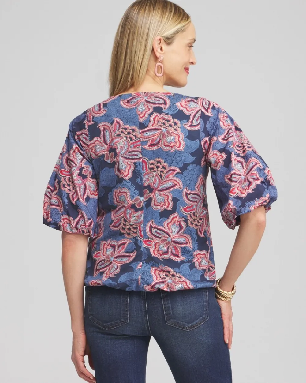 Best Floral Bubble Hem Top Tops