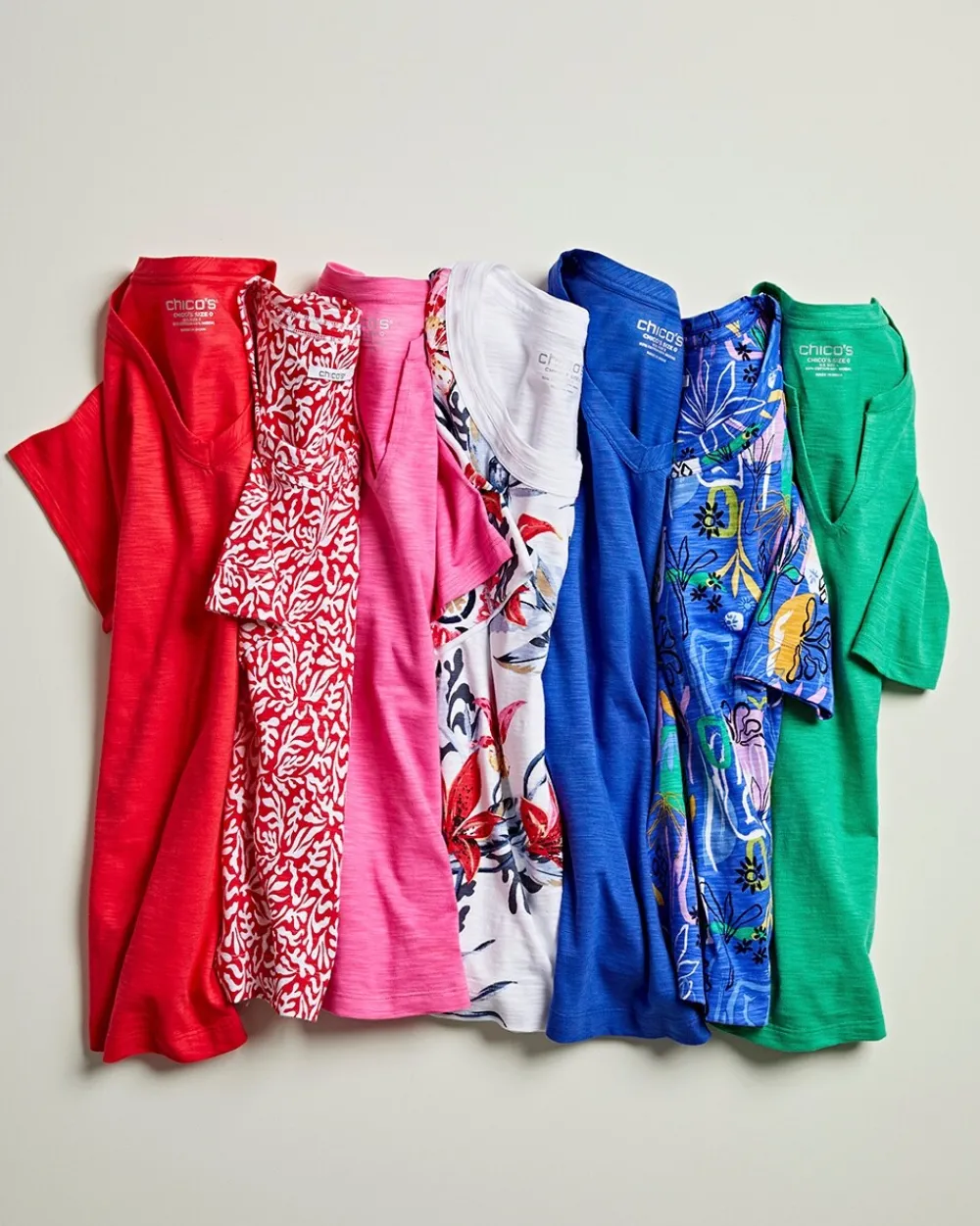 Sale Floral Scoop Neck Tee Tops
