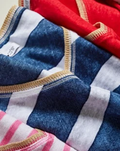 Best Sale Floral Sweater Trim Linen Tee Tops
