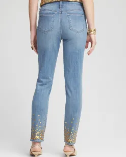Fashion Girlfriend Sequin Ankle Jeans Jeans & Denim