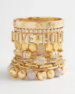 Store Tone Pavé Beaded Bracelet Bracelets | Everyday Jewelry