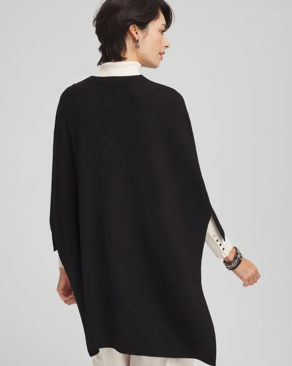 Discount High-Low Sweater Poncho Tops | Ponchos & Ruanas