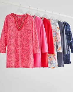 Clearance Linen Embellished Tunic Tops