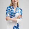 Store Linen Floral Embellished Tunic Tops