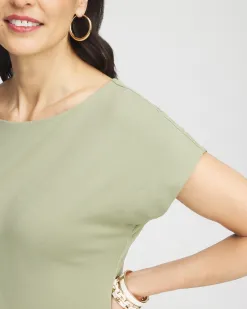 Outlet Modern Cap Sleeve Tee Tops