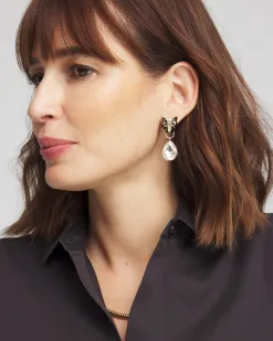 Outlet No Droop™ Jaguar Embellished Drop Earrings Earrings