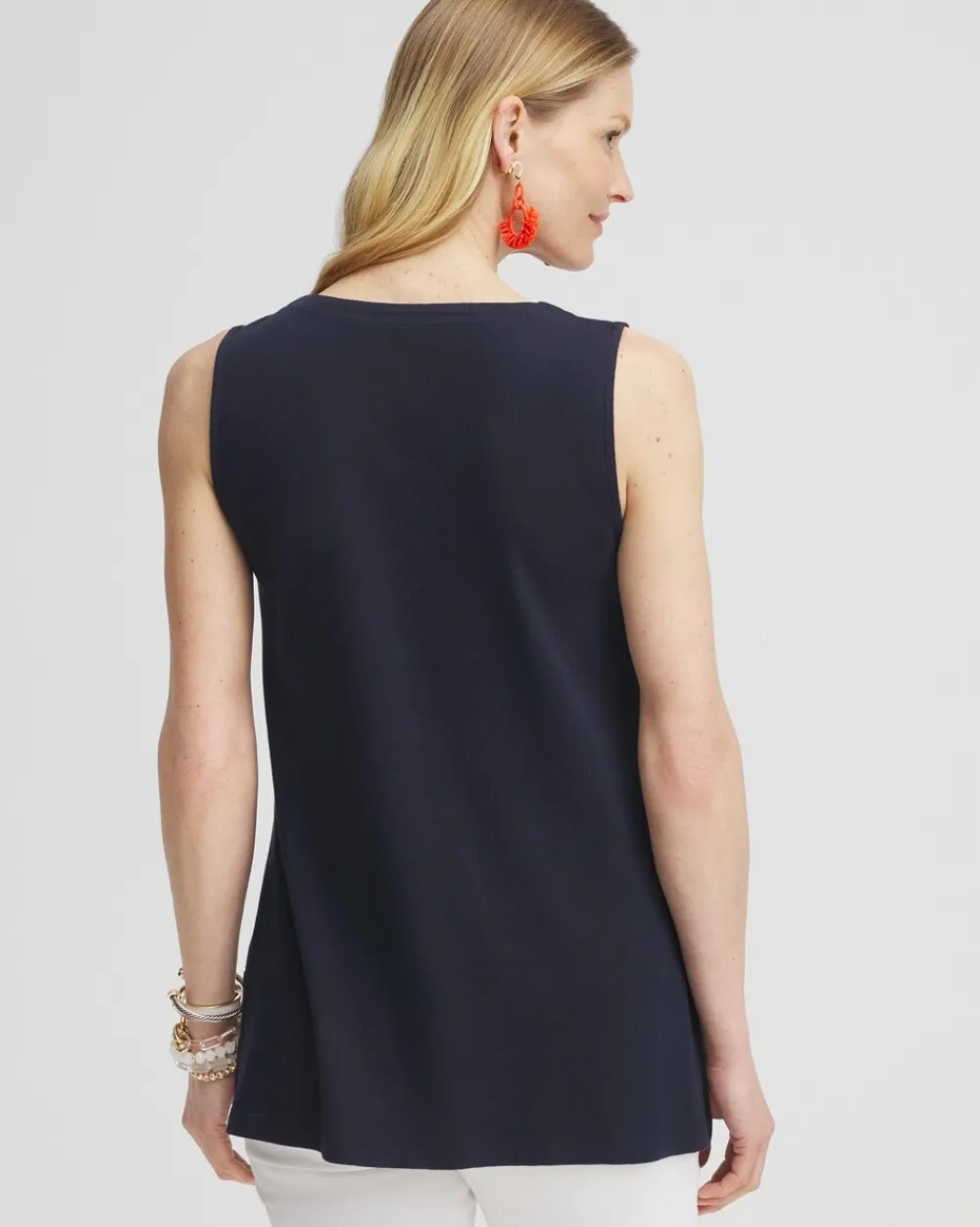 Outlet Orchid Notch Neck Tank Tops