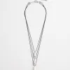 New Silver Tone Three-Strand Pendant Necklace Necklaces