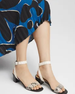 Outlet Snake Print Heels Shoes