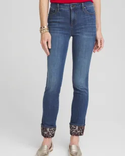 Fashion So Slimming® Girlfriend Sequin Cuff Ankle Jeans Jeans & Denim