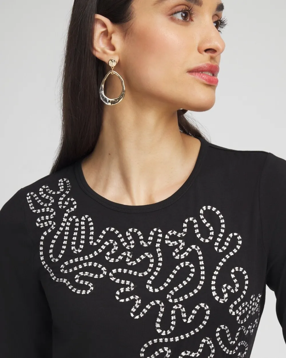 Discount Soutache Detail Top Tops