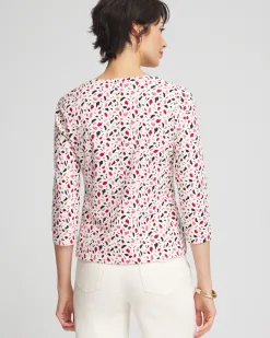 Clearance Spots 3/4 Sleeve Perfect Tee Tops