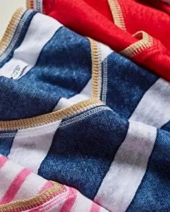 Shop Sweater Trim Linen Tee Tops