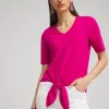Shop Tie-Front Top Tops
