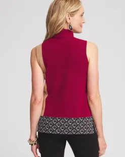 Online Travelers™ Colorblock Mockneck Sweater Tank Tops