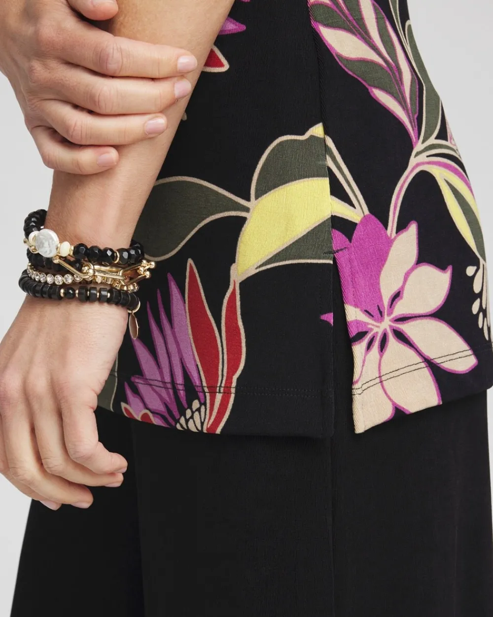 Sale Travelers™ Floral Boat Neck Top Tops