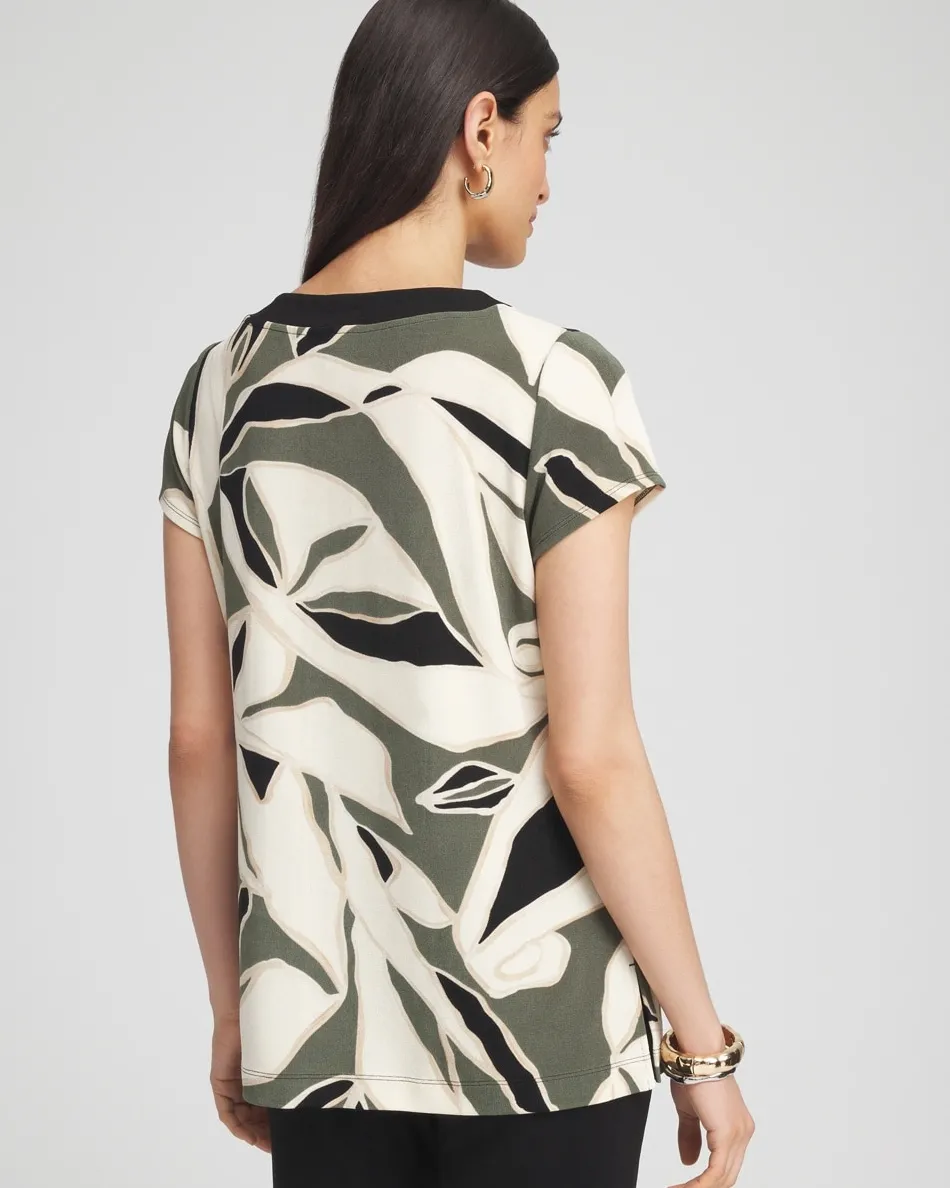 Store Travelers™ Leaves Cap Sleeve Kurta Tops