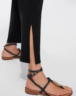 Store Travelers Wide Leg Side Slit Ankle Pants Pants