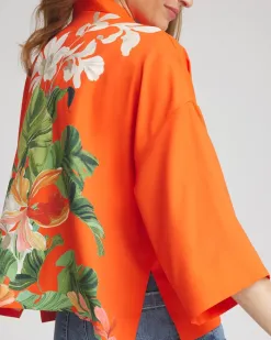 Flash Sale Tropical Floral Kimono Tops