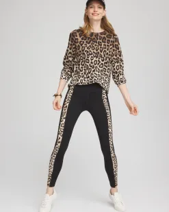 Cheap Zenergy® Scuba Leopard Print Top Tops