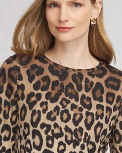 Cheap Zenergy® Scuba Leopard Print Top Tops