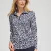 Store Zenergy® UPF Dots Mesh Inset Top Tops