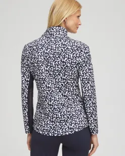 Store Zenergy® UPF Dots Mesh Inset Top Tops